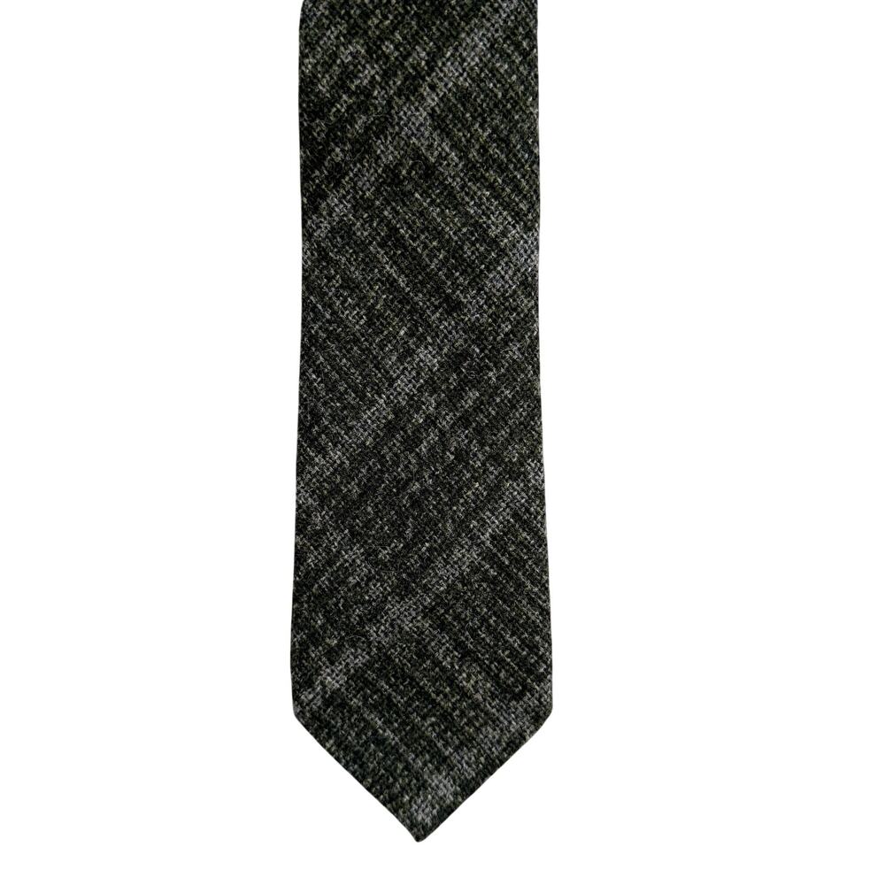 SUITSUPPLY Mens Virgin Wool Silk Green Plaid Tie ITALY 3 X 60 Preppy